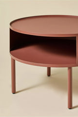 Lucy Terracotta Round Iron Storage Coffee Table