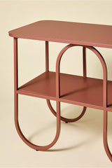Lucy Terracotta Squiggle Iron Storage Console