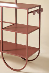 Lucy Terracotta Iron Mirror Entryway Storage Console