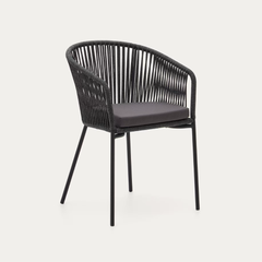 Yanet Roping Black Finish Dining Chair