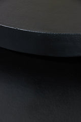 Nesting Cast Metal Side Tables - Matt Black