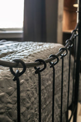 Midnight Knot Iron Canopy Bed