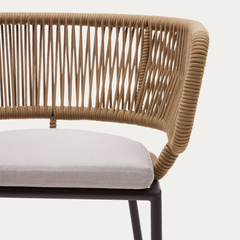 Nadin Roping Beige Finish Dining Chair