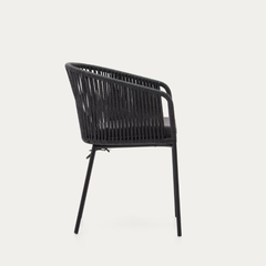 Yanet Roping Black Finish Dining Chair