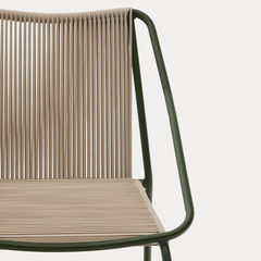 Zivia Roping Green Finish Dining Chair