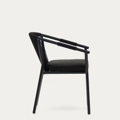 Xelida Roping Black Finish Dining Chair
