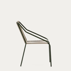 Zivia Roping Green Finish Dining Chair