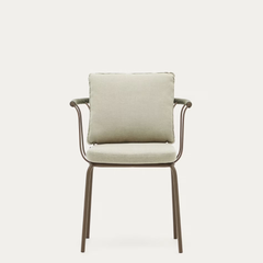 Salguer Roping Brown Finish Arm Chair