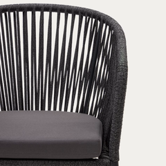 Yanet Roping Black Finish Dining Chair