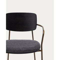 Maureen Brass Finish Dining Chair