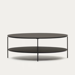Fideia Oval Coffee Table Black Matt