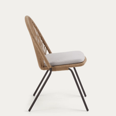 Shann Roping Beige Finish Outdoor Chair