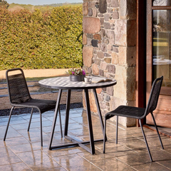 Lambton Roping Black Finish Dining Chair