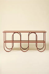 Lucy Terracotta Squiggle Iron Storage Console