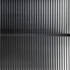 Industrial Fluted Glass 2 Door Tallboy Display Cabinet - Matt Black