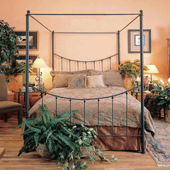 Midnight Knot Iron Canopy Bed