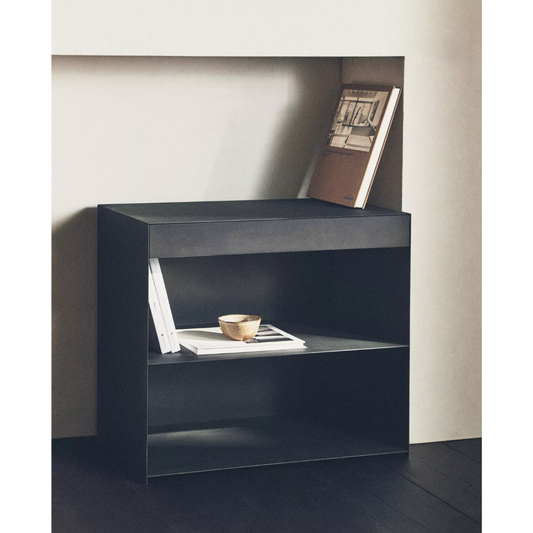 Industrial Metal Bedside Table With Drawer