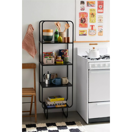 Alana Black Narrow Bookcase