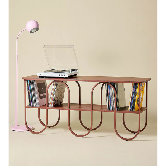 Lucy Terracotta Squiggle Iron Storage Console