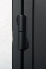 Industrial Metal Bedside Table - Matt Black