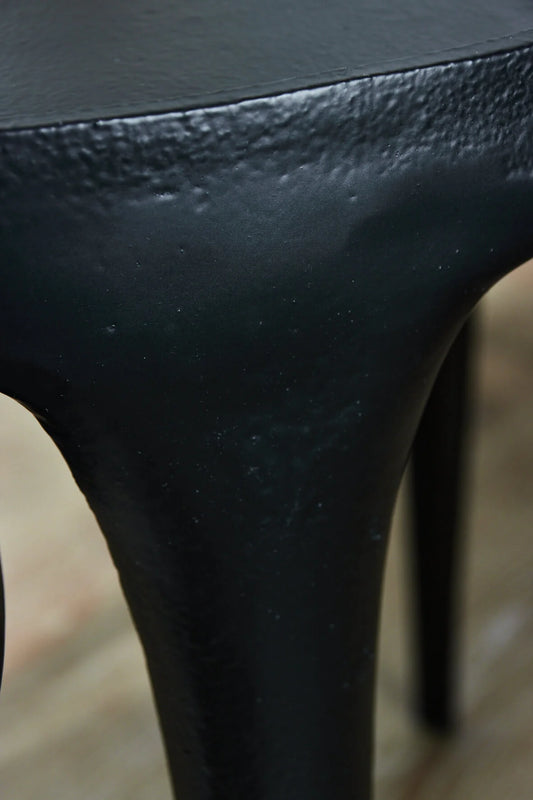 Nesting Cast Metal Side Tables - Matt Black