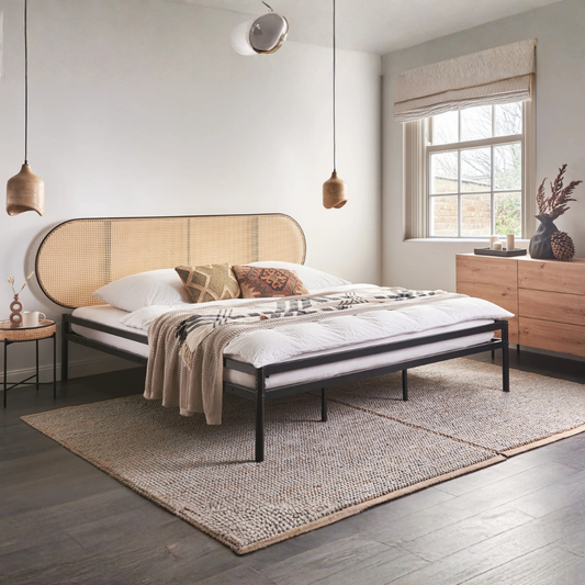 Aurelia Rattan Iron Bed