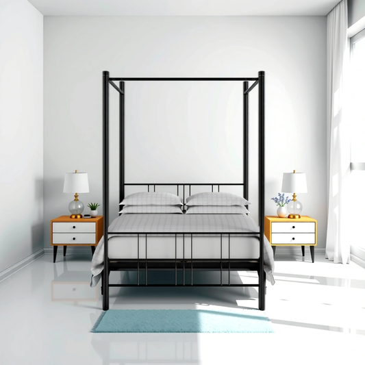 Ashcroft Forged Iron Canopy Bed