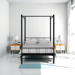 Ashcroft Forged Iron Canopy Bed