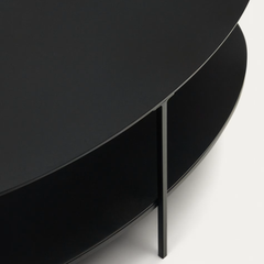 Fideia Oval Coffee Table Black Matt