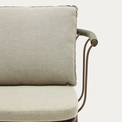 Salguer Roping Brown Finish Arm Chair