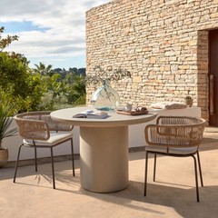 Nadin Roping Beige Finish Dining Chair