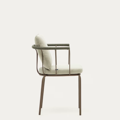 Salguer Roping Brown Finish Arm Chair