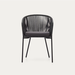 Yanet Roping Black Finish Dining Chair