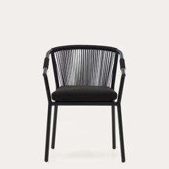Xelida Roping Black Finish Dining Chair