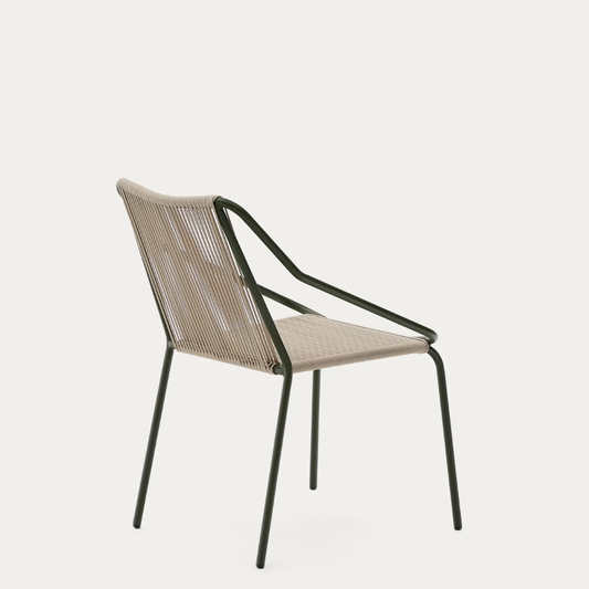 Zivia Roping Green Finish Dining Chair