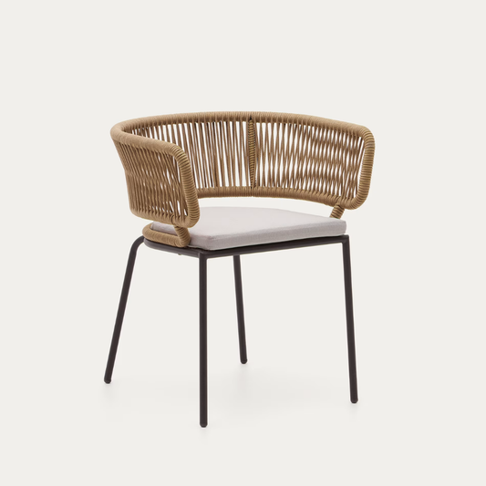 Nadin Roping Beige Finish Dining Chair