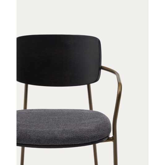 Maureen Brass Finish Dining Chair