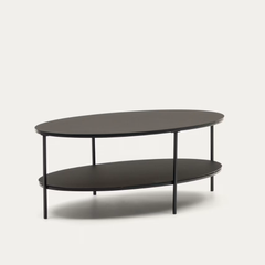 Fideia Oval Coffee Table Black Matt