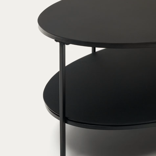 Fideia Oval Coffee Table Black Matt