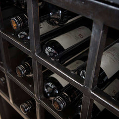 Industrial Black Wine Holder Home Bar Cabinet