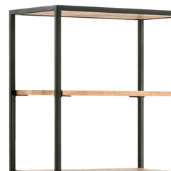 Industrial Iron Wood Bookshelf