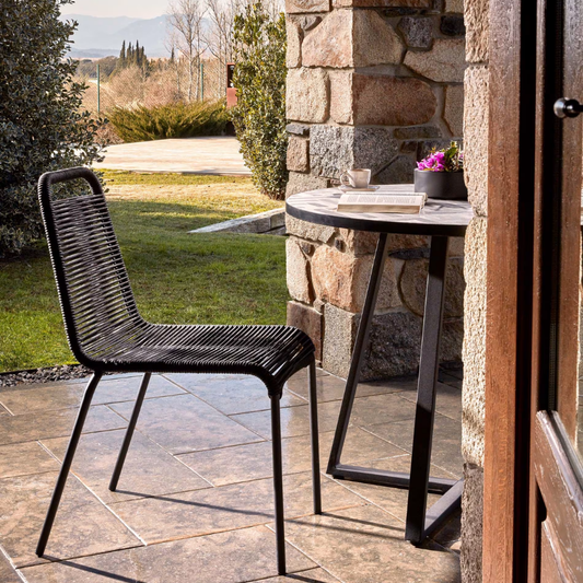 Lambton Roping Black Finish Dining Chair