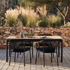 Xelida Roping Black Finish Dining Chair
